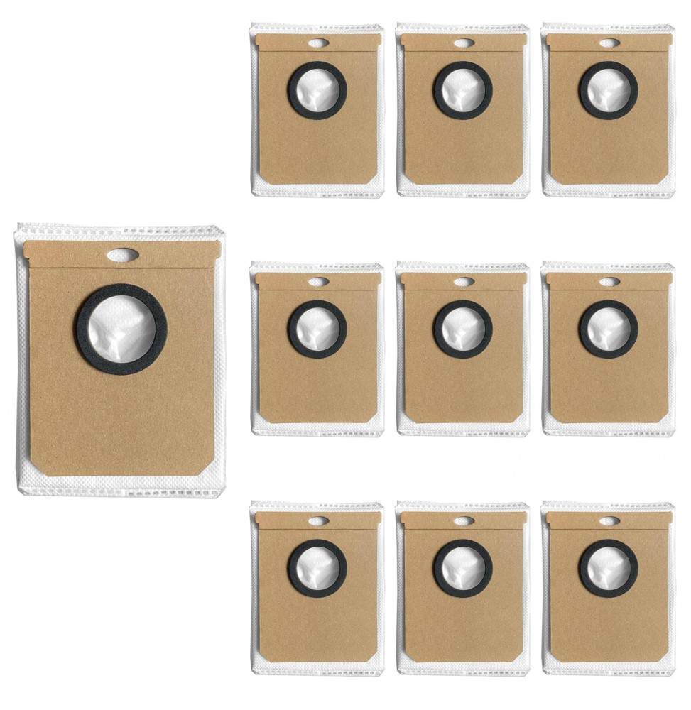 Conjunto de 10 bolsas de vaciado para Conga Home 10000, 8090 Ultra, 9090 IA, Dreame L50 y L60 SES y Haier H9+ de 2,5L