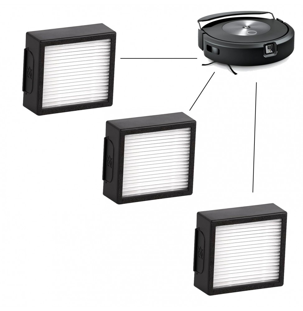 Kit de 3 filtros Hepa para Roomba j7+ combo, j7 combo