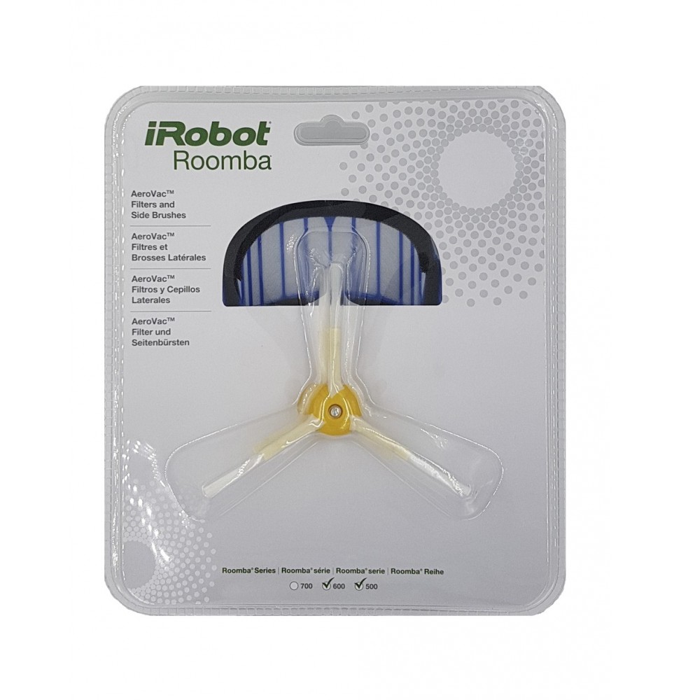 iRobot® Pack de 3 filtros Aerovac y 3 cepillos laterales iRobot® Pack de 3 filtros Aerovac y 3 cepillos laterales