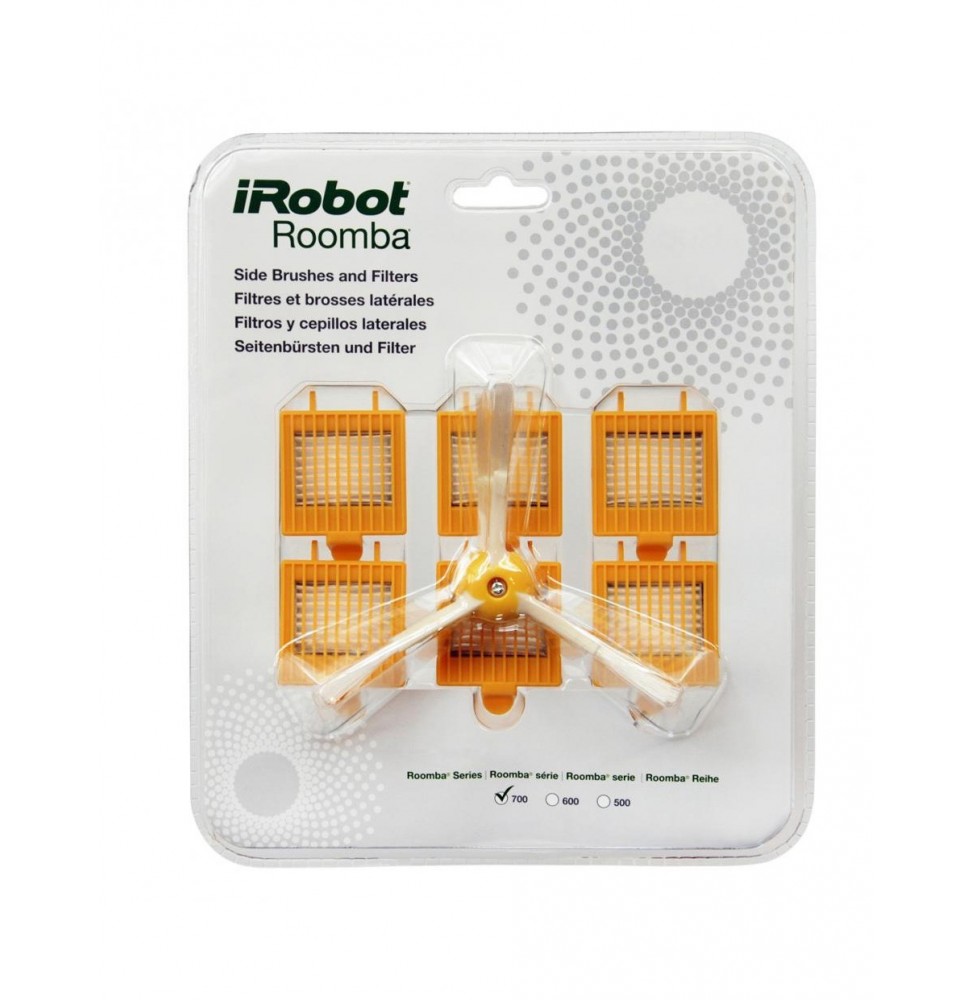 iRobot® Pack 3 cepillos laterales y 6 filtros Roomba serie 700 iRobot® Pack 3 cepillos laterales y 6 filtros Roomba serie 700