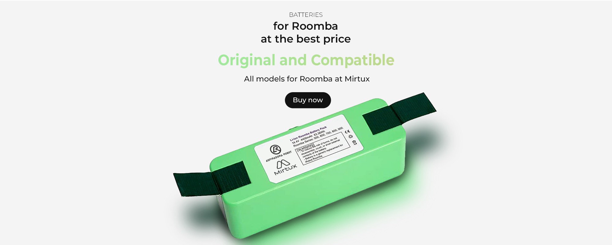 Batería Roomba - Serie 500, 600, 700, 800, 900, e, i, j - Mirtux